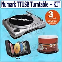 Numark TTUSB Turntable with USB Record + Accessory Kit Bundle w/ 3 Year Extended Warranty