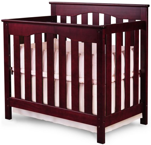 Ethan Mini Crib 2-in-1 Convertible in Cherry By Nursery Smart