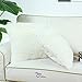 CaliTime Super Soft Throw Pillow Cover Case for Couch Sofa Bed Solid Plush Faux Fur 18 X 18 Inches Ivory