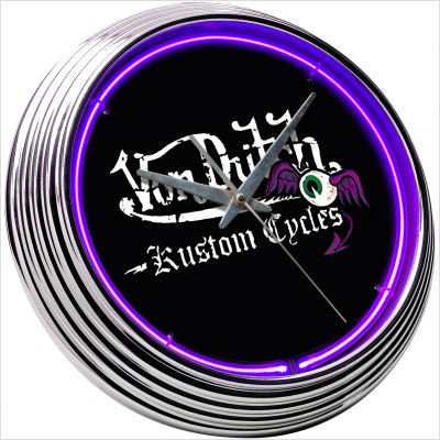 Black Von Dutch Neon Clock