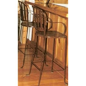 Wrought Iron Barstool Pair
