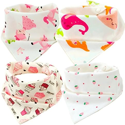 Emma Bean Bandana Drool Bib - 4 Pack