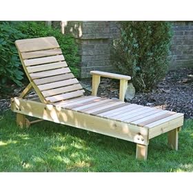 Red Cedar Highback Chaise Lounge by The Cedar Store