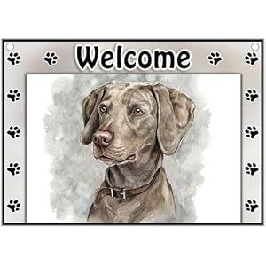 Weimaraner Welcome Sign