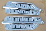 Universal Side Fender Vents Hood Scoops for Cars, Trucks, SUVs- Chrome Single Bar