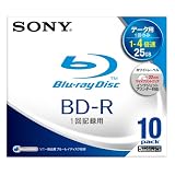 Sony Blu-ray Disc BD-R 25GB 4x Speed for DATA - Wide Printable Label (10 Pack)- Japan Import