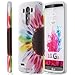 Fosmon MATT-DESIGN Rubberized Protective Hard Case for LG G3 [All carriers] - Retail Packaging (Colorful Sunflower)