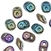 SuperDuos Czech Glass 2-Hole Seed Beads, 5.5 x 3.5mm/8g, Purple Iris