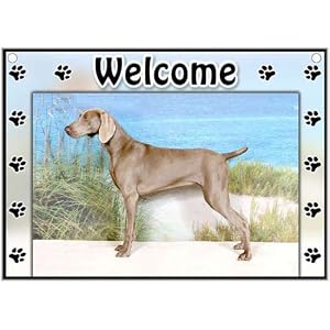 Weimaraner Welcome Sign