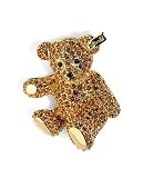 シュタイフ Swarovski Brooch (ゴールド)