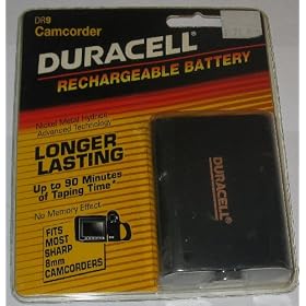 Duracell Rechargeable Battery for Sharp 8mm Camcorders