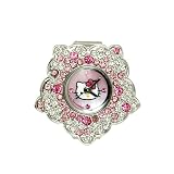 Hello Kitty Pink and White Stone Flower Watch Ring