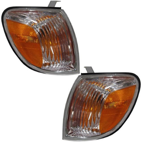 2005-2006 Toyota Tundra Pickup Truck (excluding Double Cab) Corner Park Light Turn Signal Marker Lamp Pair Set Right Passenger AND Left Driver Side (05 06)