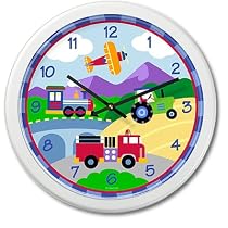 Olive Kids Trains Planes and Trucks Clock