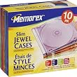 Memorex 10-pack CD Slim Jewel Cases 5mm  - Assorted Colors