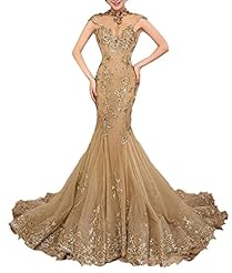 Junior High-Neck Mermaid Backless Sequined Beaded Tulle Bandage Dress/Evening Dress/Prom Dress/Party Dress 