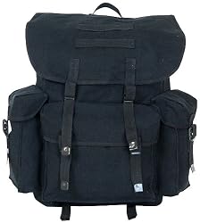 Canvas Nato Style Rucksack MEDIUM - Military Spec - Unisex - Black