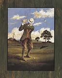 2 Golfing Art Prints Antique Equipment Golf Pictures Golf Ball Poster