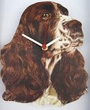 English Springer Spaniel Gundog Dog Wooden Wall Clock - Gift Boxed