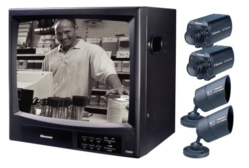 Wisecomm OW1415 14-inch B&W Observation System with Two Indoor and Outdoor Day & Night Cameras