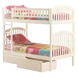 Richmond Twin/Twin Bunk Bedwith Under-Bed Drawers- White