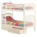 Richmond Twin/Twin Bunk Bedwith Under-Bed Drawers- White