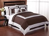 Chocolate Hotel Spa Collection Duvet Comforter Cover 6 piece Bedding Set   Queen Size