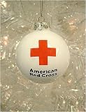 American Red Cross Glass Ball Christmas Ornament 3.15