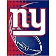 New York Giants NFL Royal Plush Raschel Blanket (Flash Series) (60x80")"