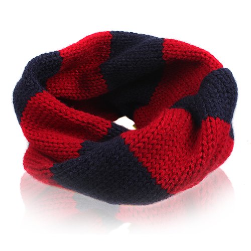 NSSTAR Fashionable Double Color Baby Infant Kids Toddler Unisex Boys Girls Weave Knitting Warm Neck Warmer with 1PCS Free Cup Mat Color Ramdon (Red)