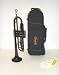 Crystalcello CWD415 B Flat Lacquer plated Trumpet with Carrying Case - Black