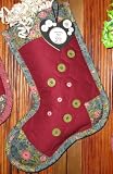 Cranberry Quilting Cotton Fabric A Handcrafted Hanging Christmas Stockings Keepsakes Personalized with Picture Frames