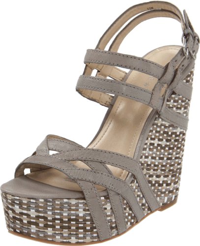 Nine West Women's Bardough Wedge Sandal,Grey,7.5 M US