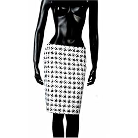 Escada Graphic Print Tweed Skirt