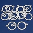 Hook & Eye Fold Over Clasp Silver Plated 21mm Approx 6