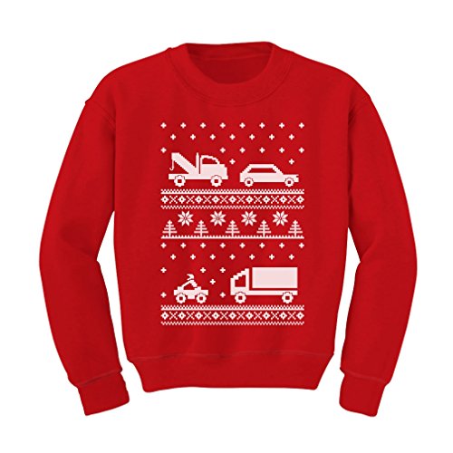TeeStars - Xmas Children Clothing - Cars Ugly Christmas Sweater Kids Sweatshirt