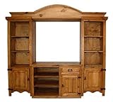 Complete Four Piece TV Wall (Brown) (90.00"W x 82.00"H x 21.50"D)