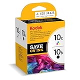 Kodak Genuine 10B/ 10C Ink Cartridge Combo Pack - Black/ Colour (425/ 420 Pages)