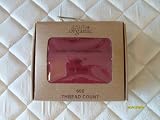 King Size BURGUNDY Certified Pure Organic Cotton 600 TC Thread Count 4 pc. Sheet Set