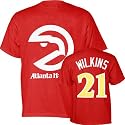 Dominique Wilkins Red Majestic Throwback Player Name and Number Atlanta Hawks T-Shirt
