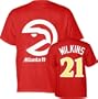 Dominique Wilkins Red Majestic Throwback Player Name and Number Atlanta Hawks T-Shirt