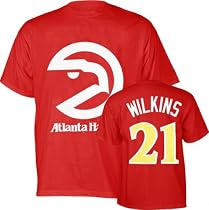 Dominique Wilkins Red Majestic Throwback Player Name and Number Atlanta Hawks T-Shirt