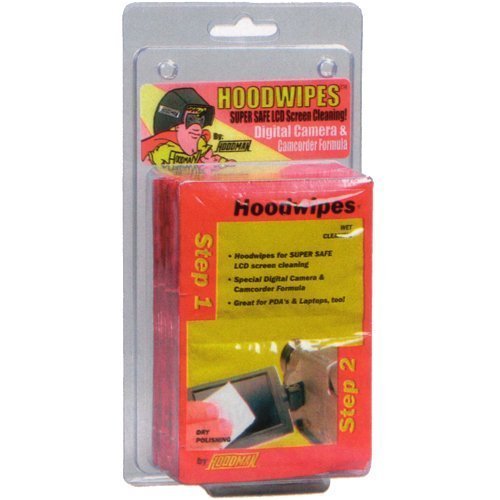 Hoodman Hoodwipes, Pack of 12 Wipes for Safely Cleaning Digital LCD Screens.