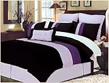 8 PC. BEDDING ENSEMBLE PURPLE BLACK KING FROM MARRIKAS