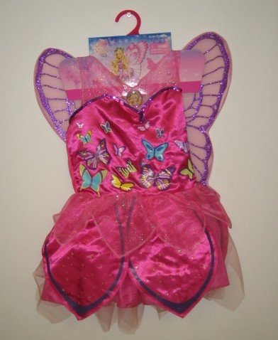 51AJr2mFsUL Barbie Mariposa Butterfly Dress & Wings Sizes 4 6