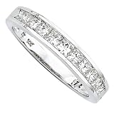 14K White Gold 3/4 ct. Diamond Wedding Band