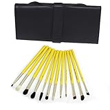 Bdellium Tools Professional Antibacterial Makeup Studio Line Eyes 12pc. Brush Set with Roll-Up Pouch