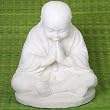 Baby Buddhist Monk White Garden Statue