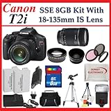 Canon EOS Rebel T2i (550D) Digital SLR Camera with 18-135mm Lens + Best Value Lens Accessory Package