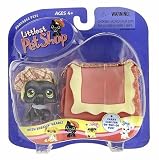 Littlest Pet Shop Pets On The Go Figure Black Scottie Scottish Terrier with Hat & Carry CaseHard to Find!
